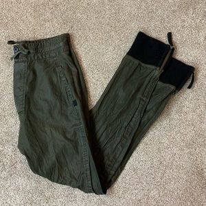 Mens HELMUT LANG Olive Green SLOUCH Jogger PANTS